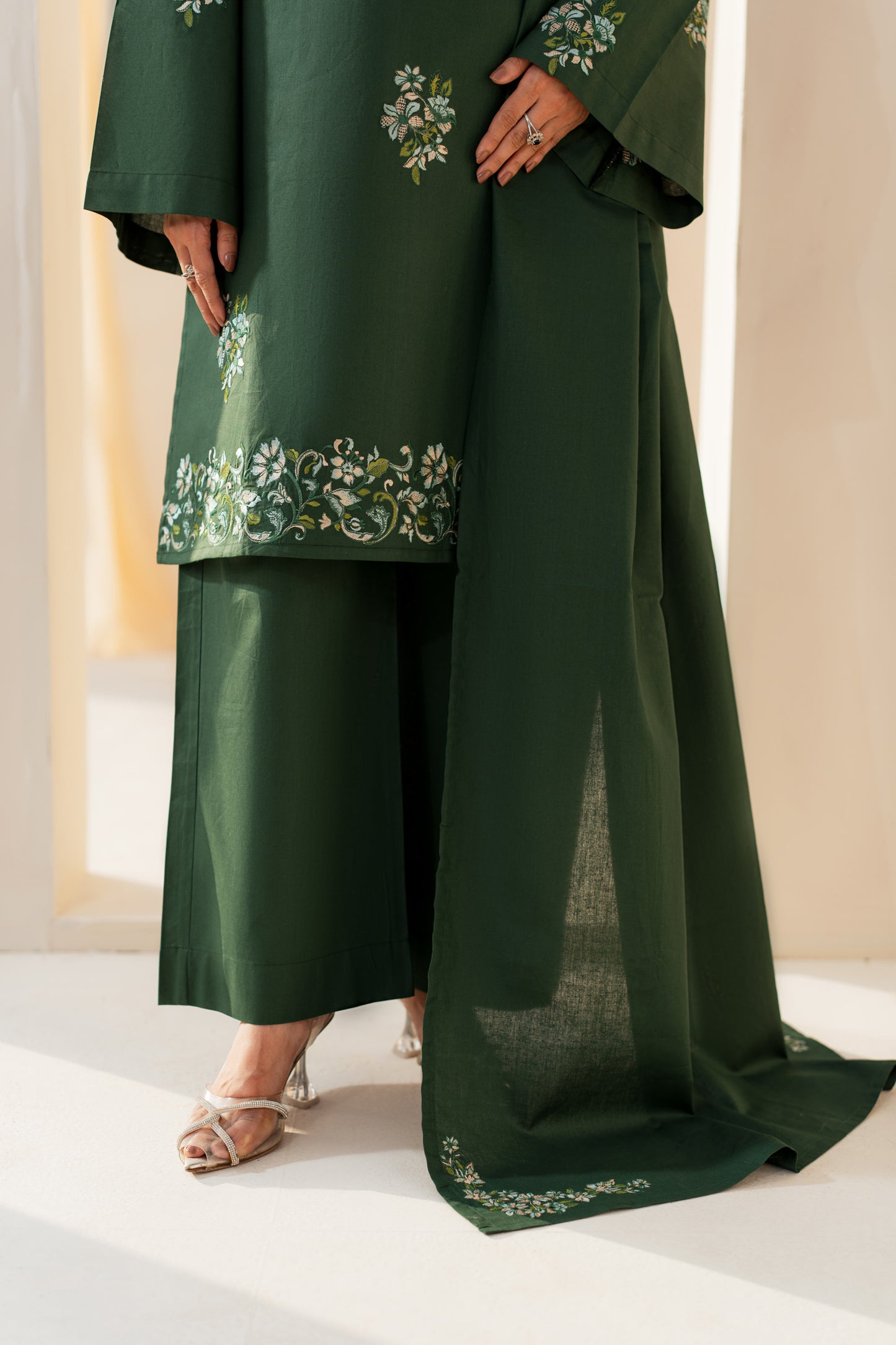 Aashna Embroidered Suit - 3pc
