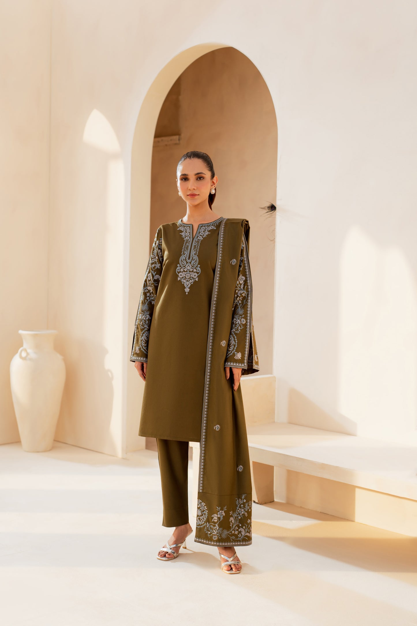 Ghazel Embroidered Suit - 2pc