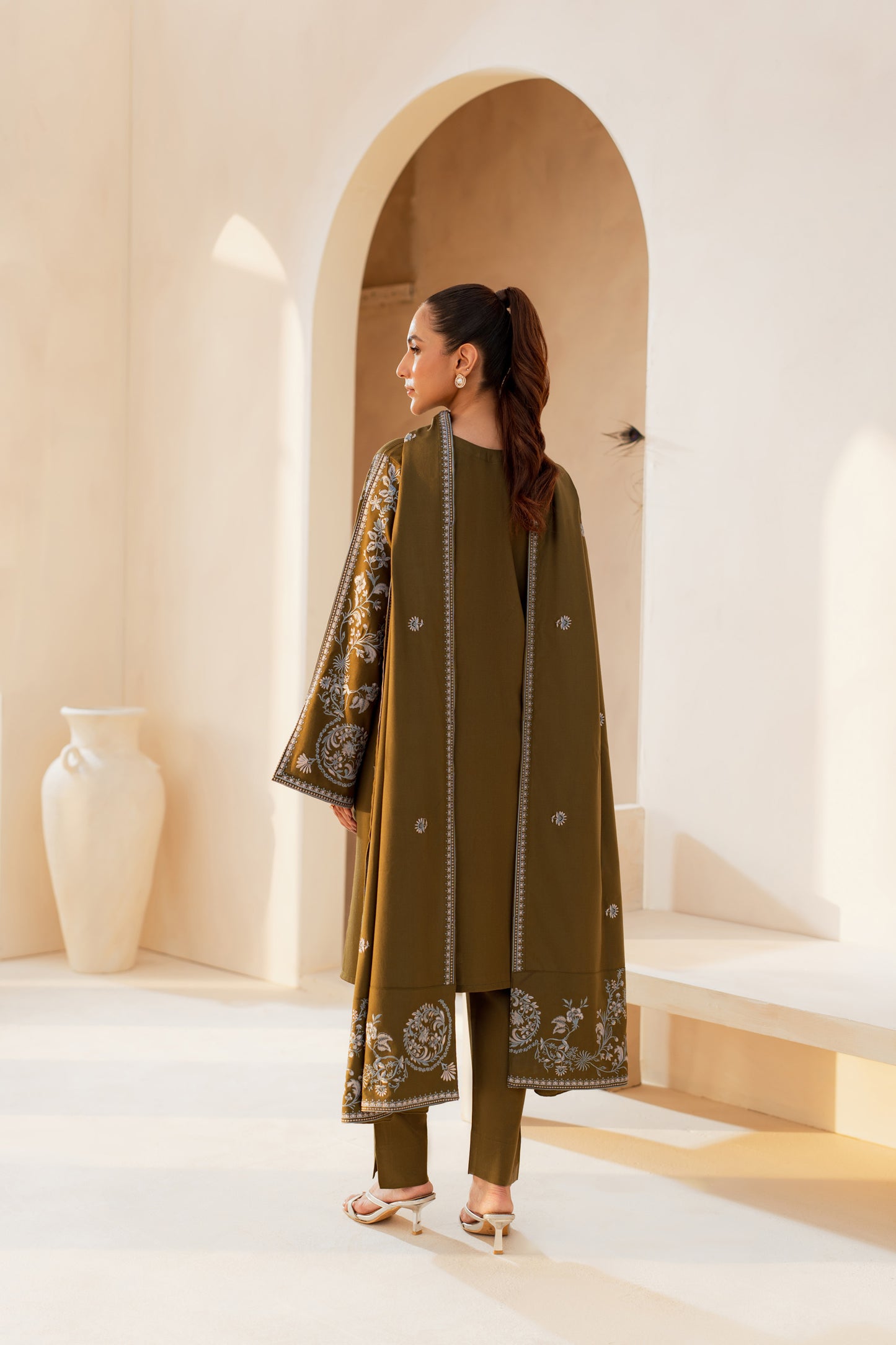 Ghazel Embroidered Suit - 2pc