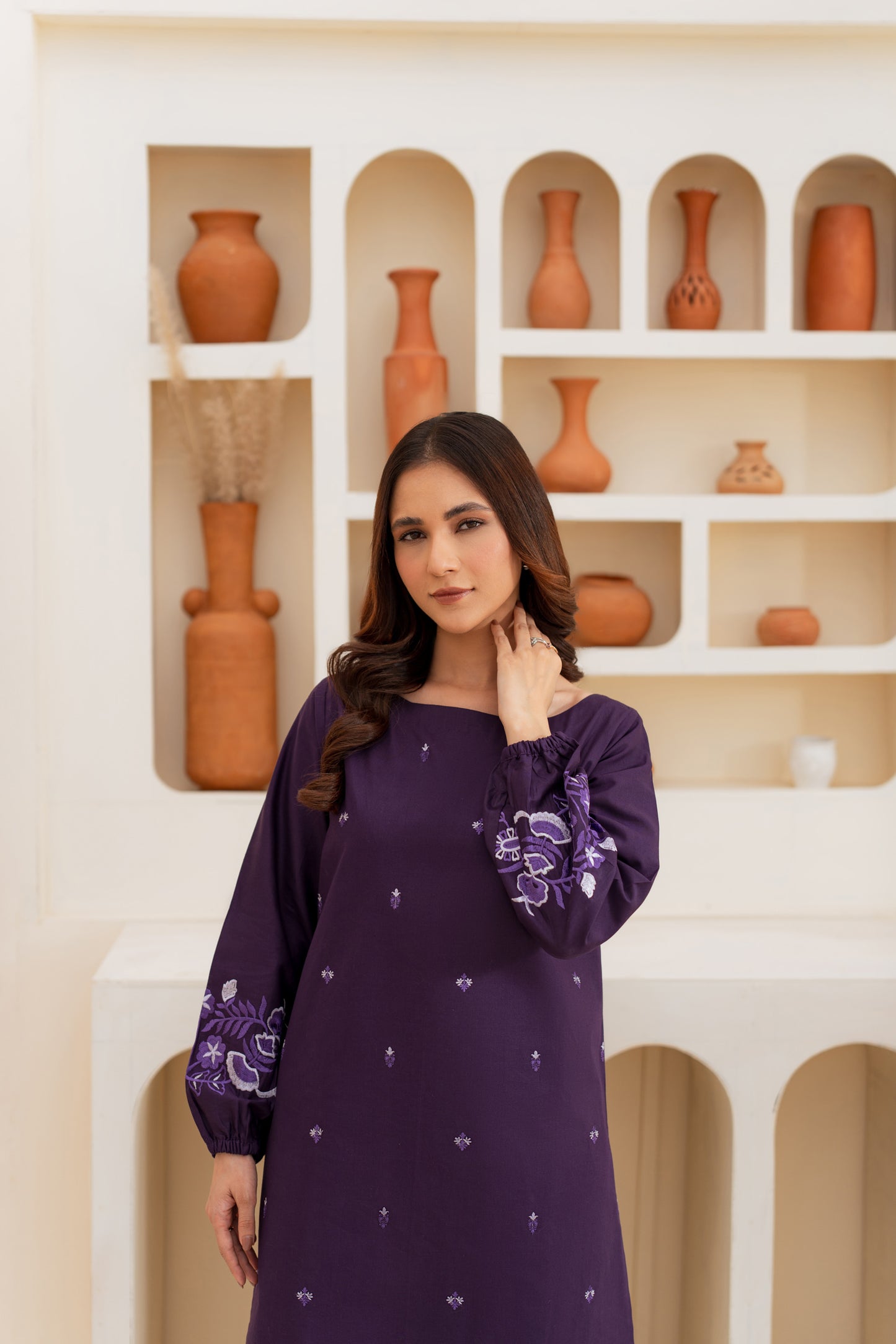 Mahpara Embroidered Suit - 2 pc