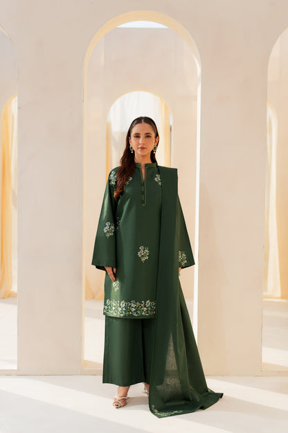 Aashna Embroidered Suit - 2pc (without Dupatta)