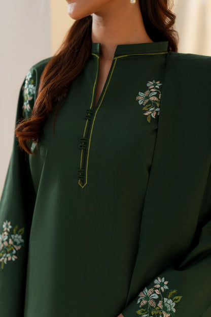 Aashna Embroidered Suit - 2pc (without Dupatta)