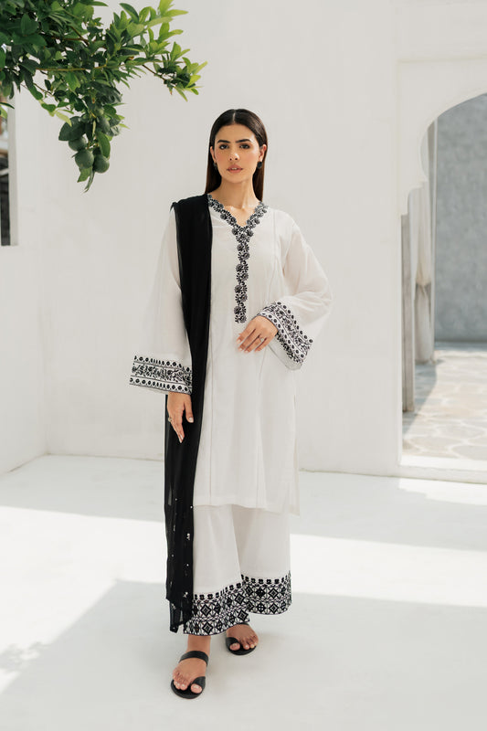 Zaria Embroidered Suit - 3pc