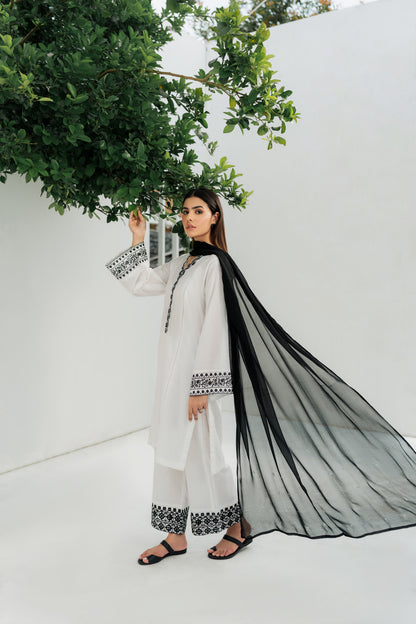 Zaria Embroidered Suit - 3pc