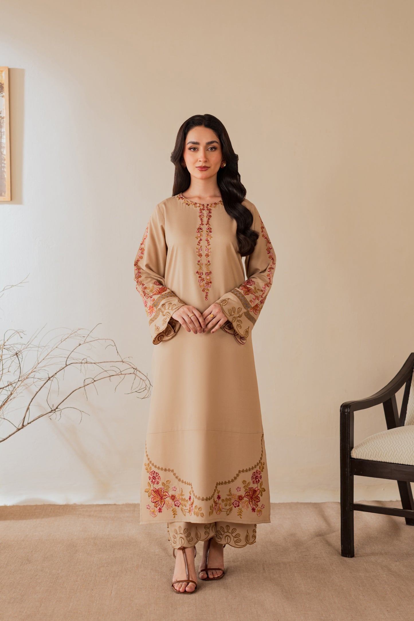 Zareen - 3pc with Shawl