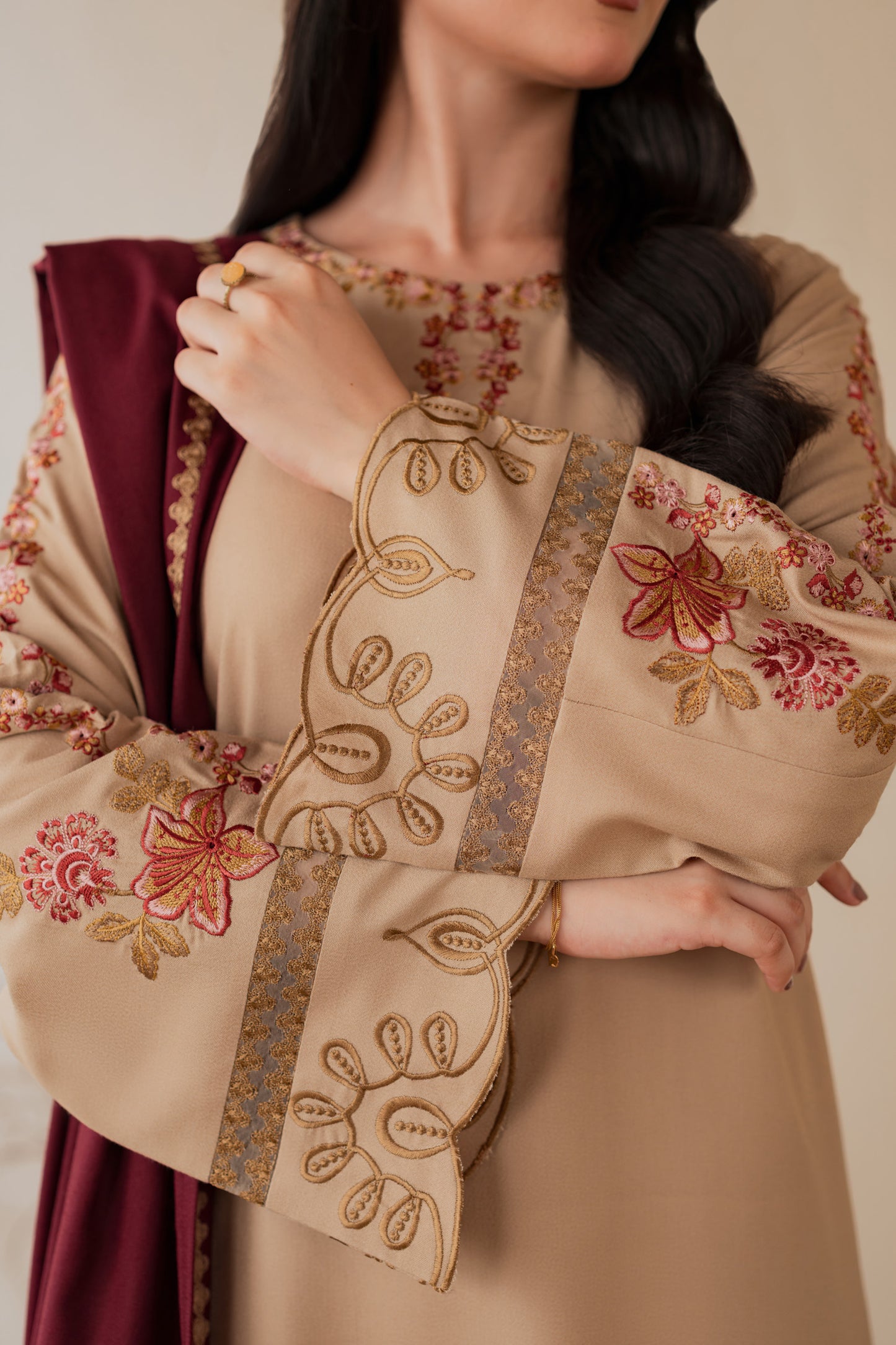 Zareen - 3pc with Shawl
