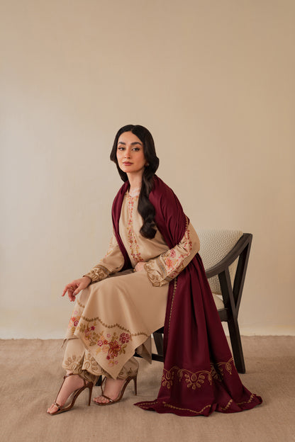 Zareen - 3pc with Shawl