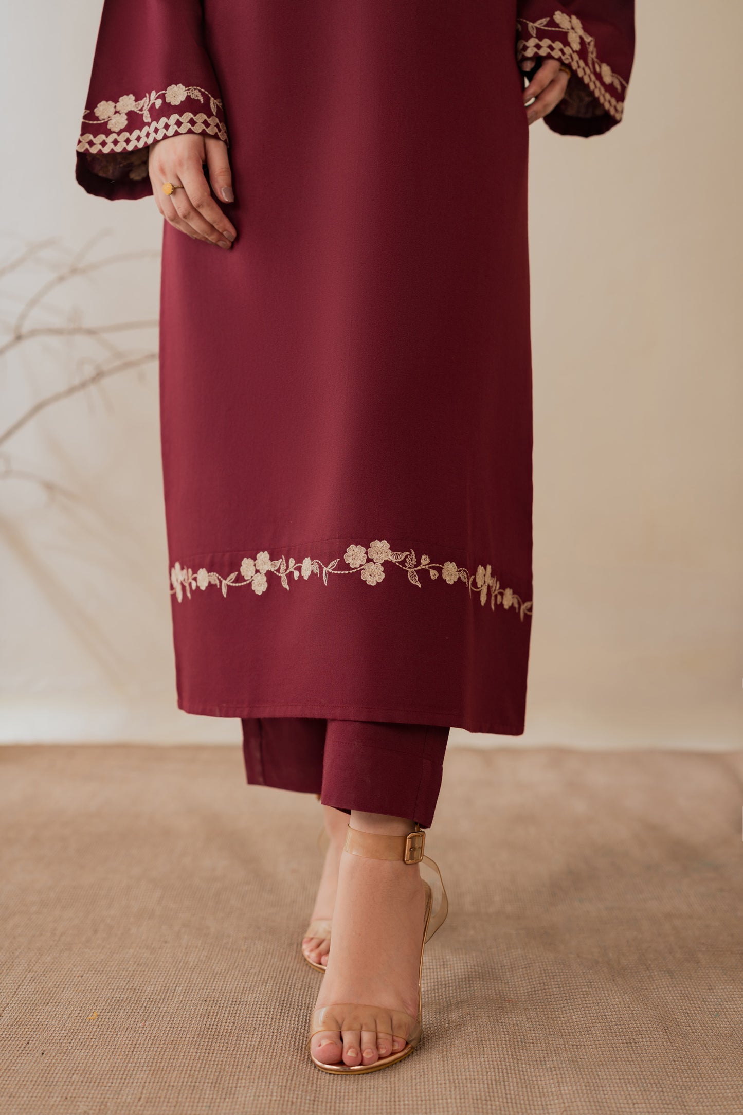 Mushk - 3pc with Shawl