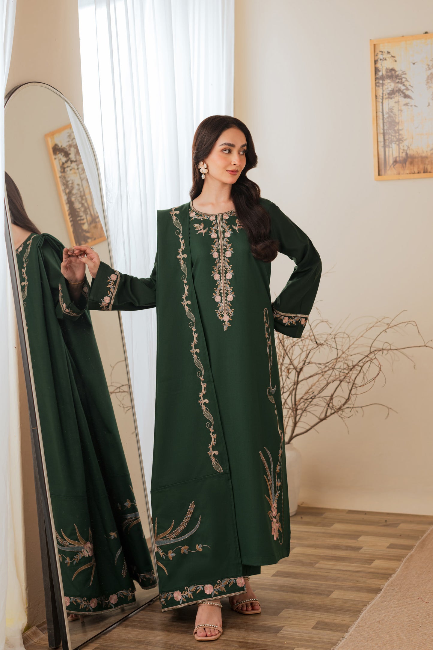 Mehru - 3pc with Shawl