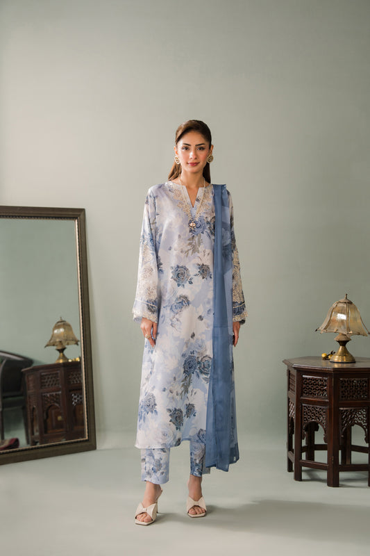 Floriana Blue - 2pc